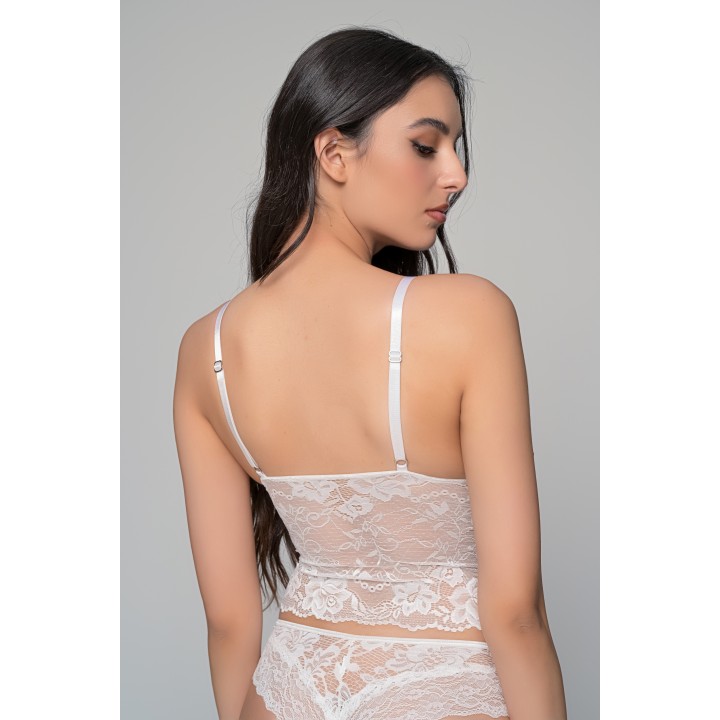 Δαντελένιο Τοπ Τιραντάκι - Ιβουάρ