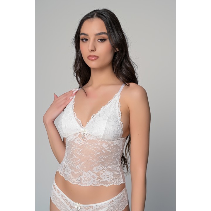 Δαντελένιο Τοπ Τιραντάκι - Ιβουάρ