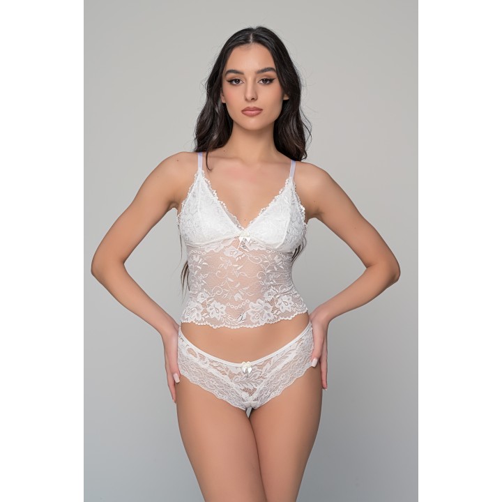 Δαντελένιο Τοπ Τιραντάκι - Ιβουάρ