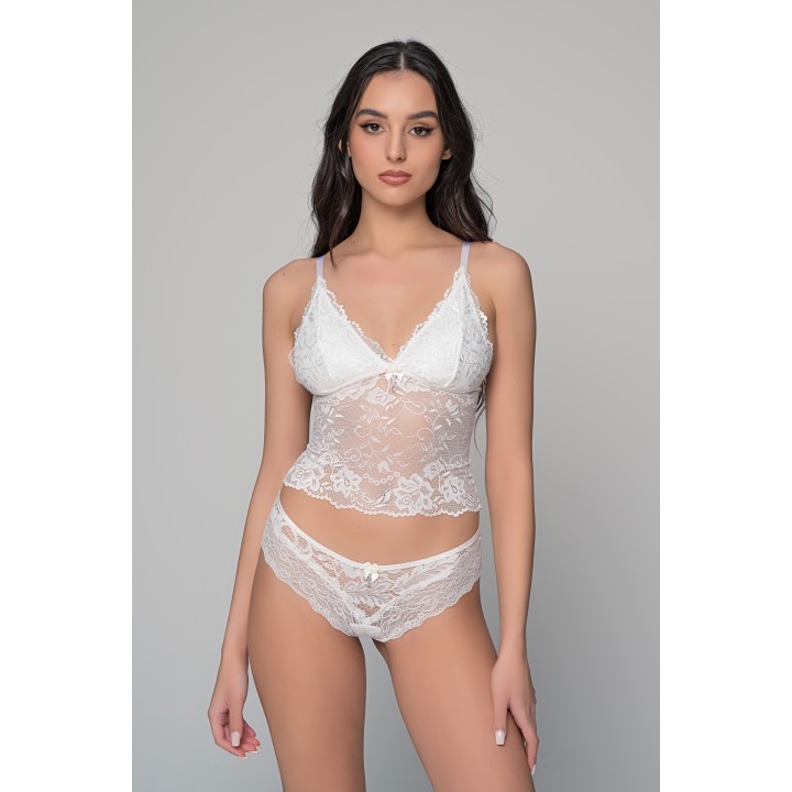 Δαντελένιο Τοπ Τιραντάκι - Ιβουάρ