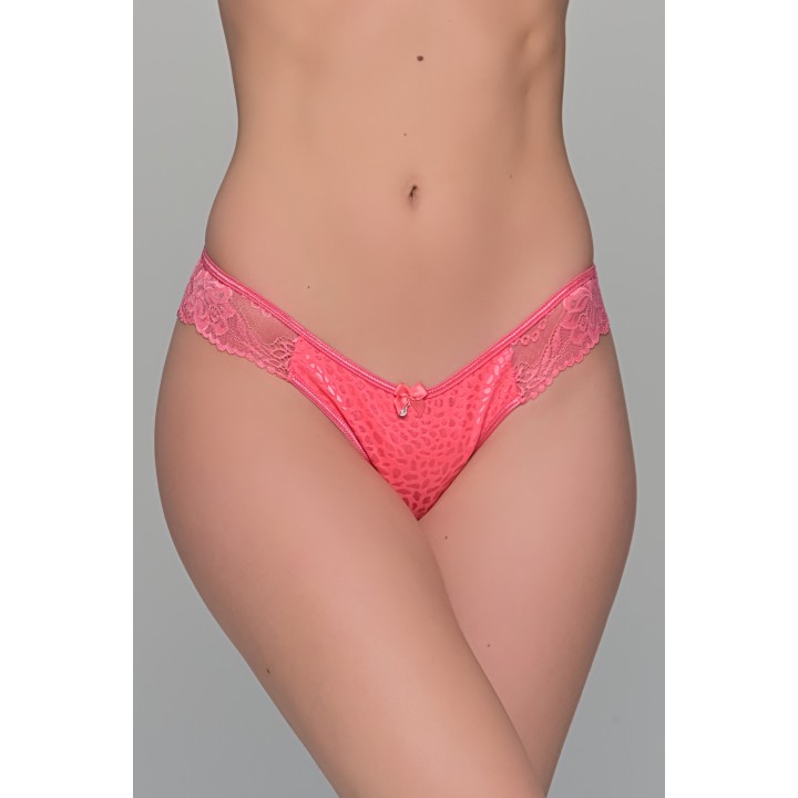 Brazilian Σλιπ Σατέν Ζακάρ και Δαντέλα - Καρπουζί