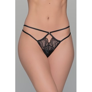 Δαντελένιο String Tanga - Μαύρο