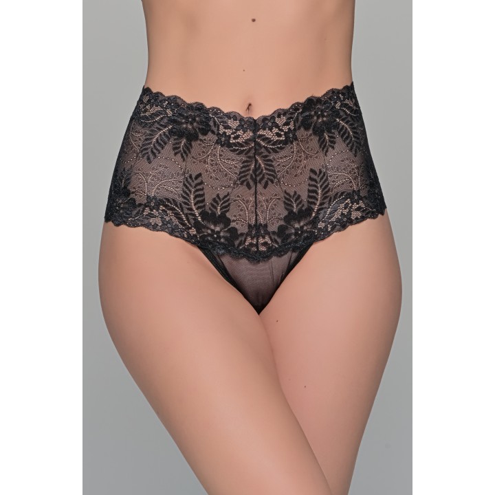 Ψιλόμεσο Σλιπ String Δαντέλα - Μαύρο