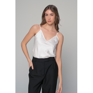 Σατέν Lingerie Top Τιραντάκι - Ιβουάρ