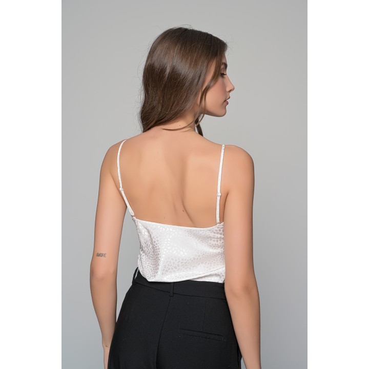 Σατέν Lingerie Top Τιραντάκι - Ιβουάρ