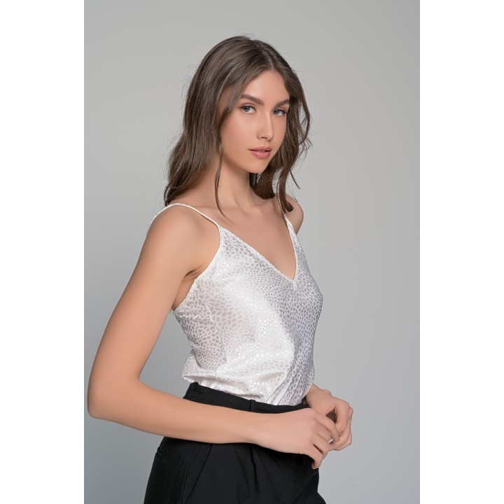 Σατέν Lingerie Top Τιραντάκι - Ιβουάρ