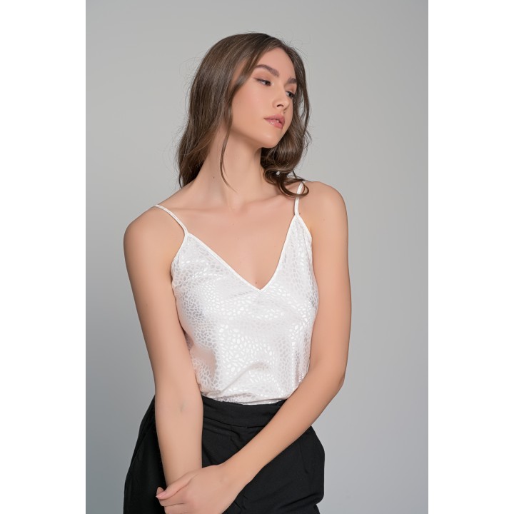 Σατέν Lingerie Top Τιραντάκι - Ιβουάρ