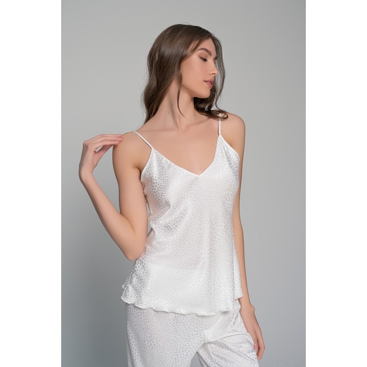 Νυφική Πυζάμα Σατέν Ζακάρ - Ιβουάρ