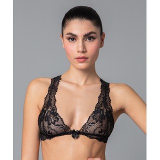 Δαντελένιο Bralette - Mαύρο