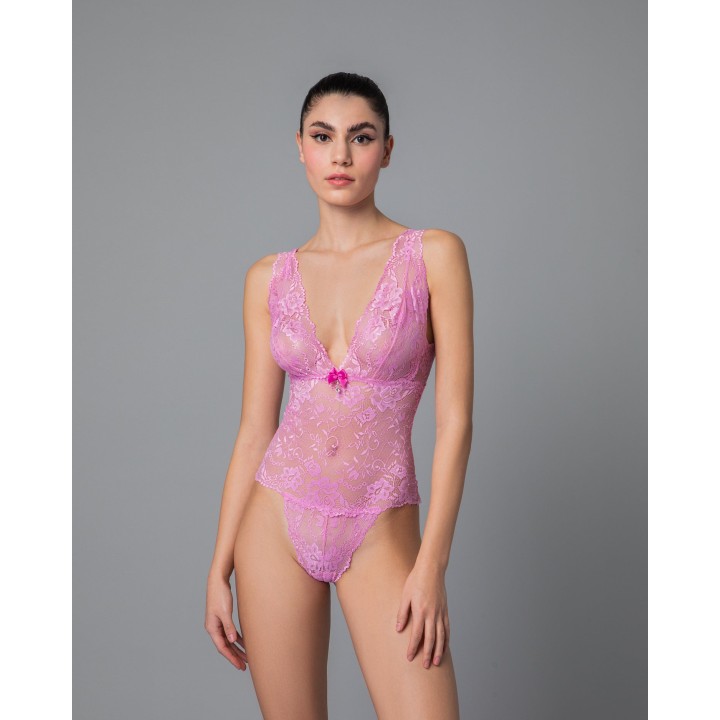 Δαντελένιο Κορμάκι - Rose pink