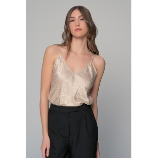 Σατέν Lingerie Top Τιραντάκι - Μπεζ