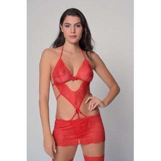 Sexy Δαντελωτό Νυχτικάκι - Κόκκινο