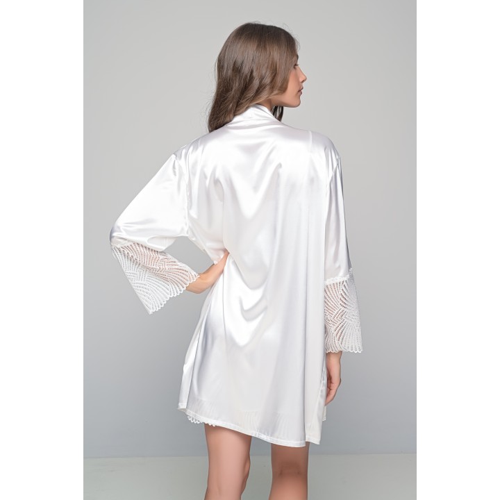 Νυφική Σατέν Ρόμπα-Ιβουάρ