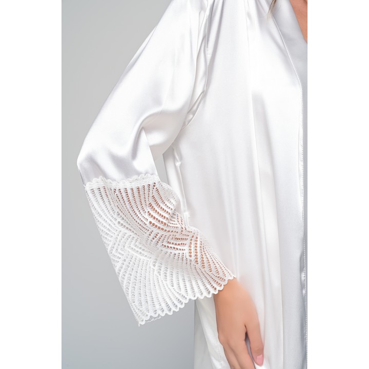 Νυφική Σατέν Ρόμπα-Ιβουάρ