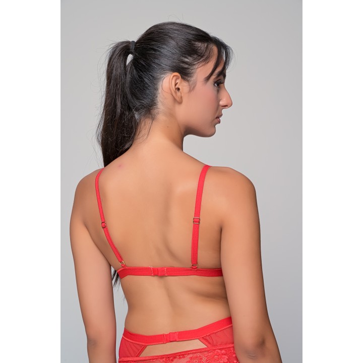 Τρίγωνο Σουτιέν με Ενίσχυση - Κόκκινο