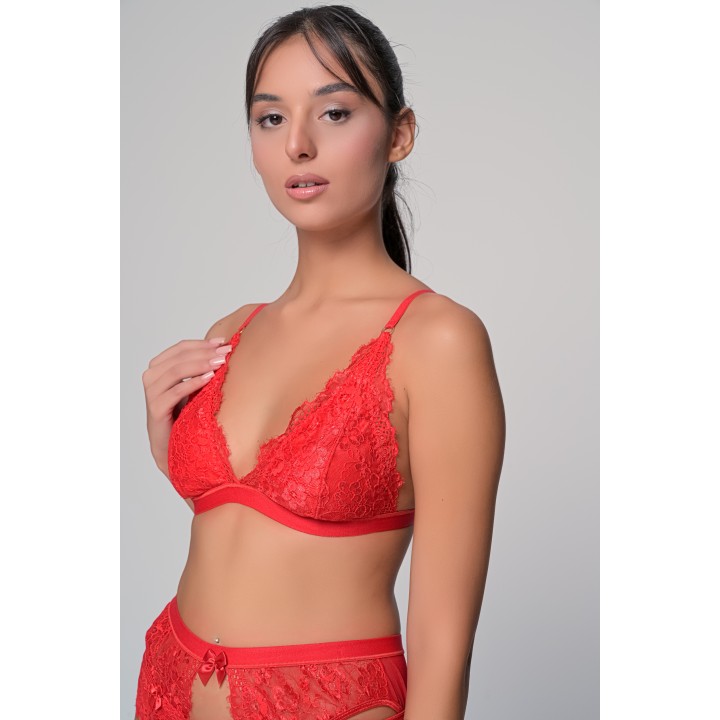 Τρίγωνο Σουτιέν με Ενίσχυση - Κόκκινο