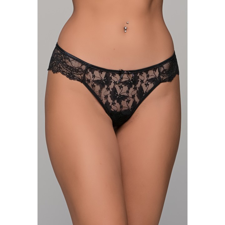 Δαντελένιο Brazilian Σλιπ – Μαύρο