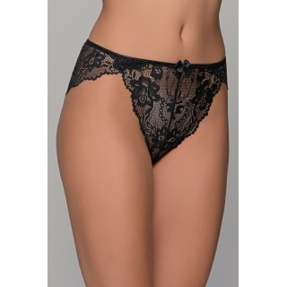 Δαντελένιο Ψηλόμεσο Σλιπ – Μαύρο