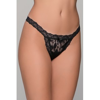 Δαντελένιο G-string - Μαύρο