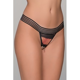 G-string Ανοιχτό με Στρασάκι -Τιγρέ