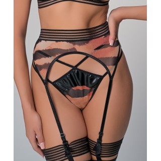 String Δερματίνη και Animal Print Τούλι – Τιγρέ