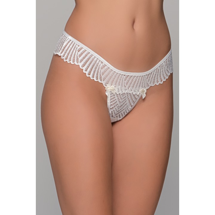 Νυφικό Δαντελένιο String – Ιβουάρ