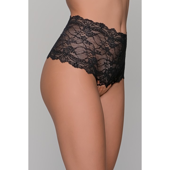 Ψηλόμεσο String με Δαντέλα– Τιγρέ