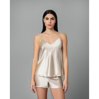 Babydoll με Σορτς Σατεν-Χρυσαφί