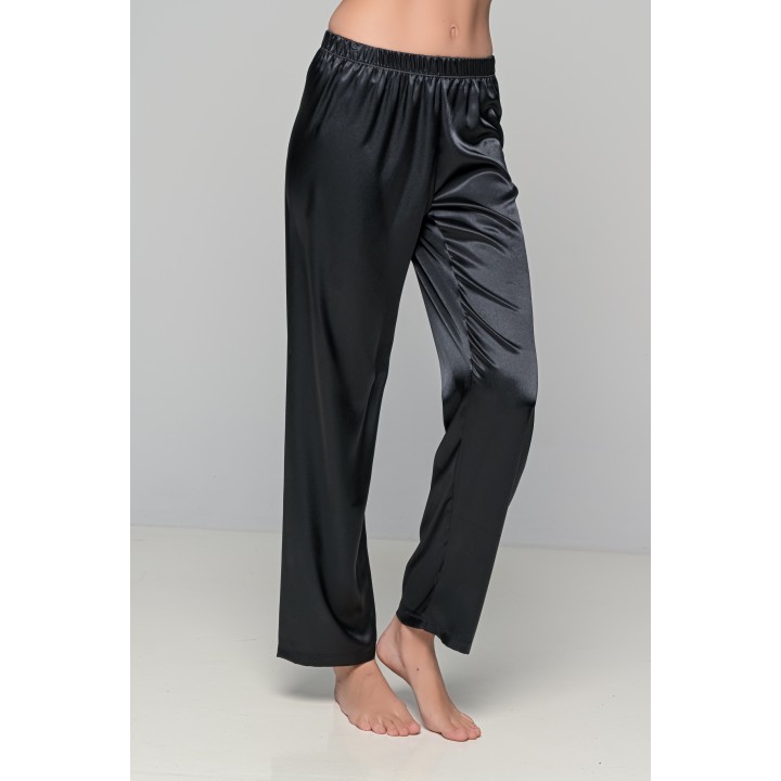 Σατεν Πιτζάμα Τιραντάκι -Μαύρο