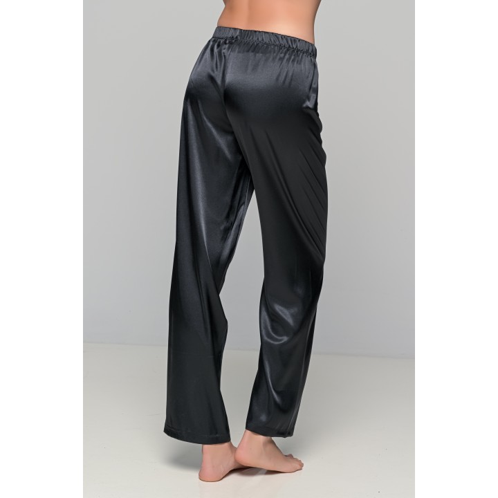 Σατεν Πιτζάμα Τιραντάκι -Μαύρο