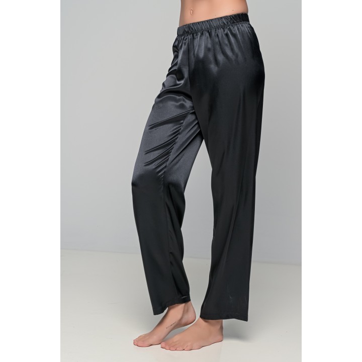 Σατεν Πιτζάμα Τιραντάκι -Μαύρο