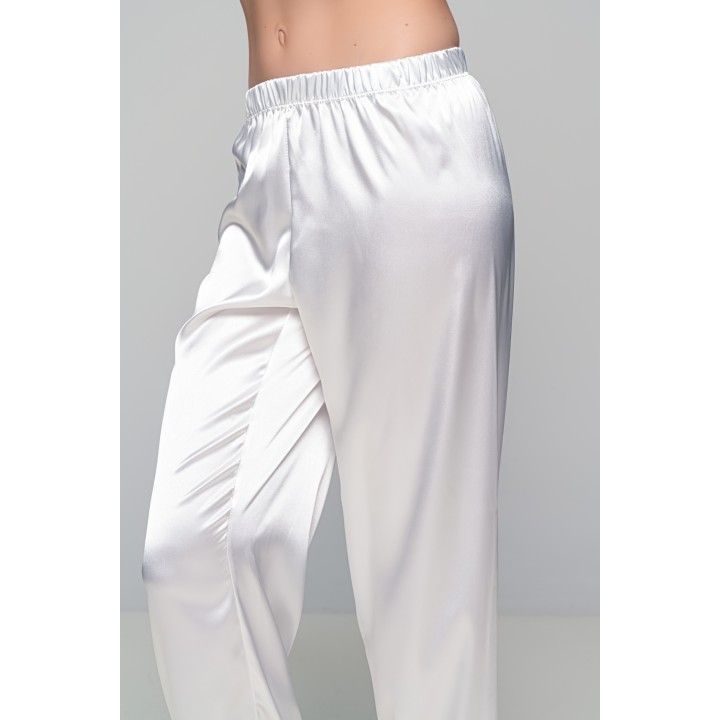 Νυφική Σατεν Πιτζάμα Τιραντάκι -Ιβουάρ