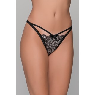 Δαντελένιο G-string - Ασημί