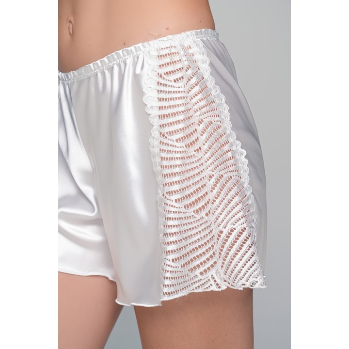 Νυφικό Babydoll Σατέν με Σορτς -Ιβουάρ