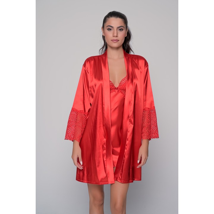 Σατέν Ρόμπα-Κόκκινο