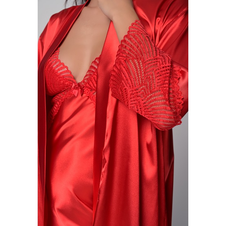 Σατέν Ρόμπα-Κόκκινο