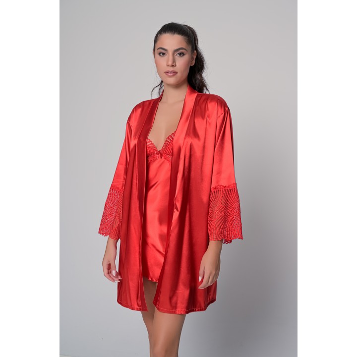 Σατέν Ρόμπα-Κόκκινο