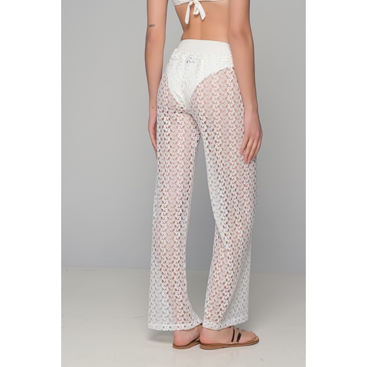 Παντελόνα Παραλίας Πλεκτή - Εκρού