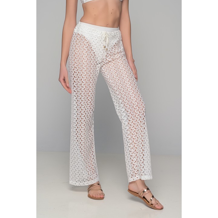 Παντελόνα Παραλίας Πλεκτή - Εκρού