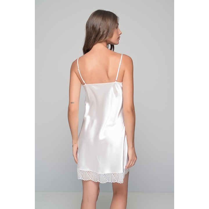 Νυφικό Σατέν Σετ Νυχτικό και Ρόμπα - Ιβουάρ