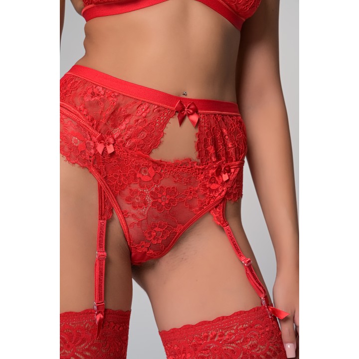 Σετ Ζαρτιέρα με Brazil - Κόκκινο