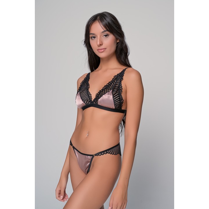 Σετ Εσωρούχων - Μόκκα-μαύρο