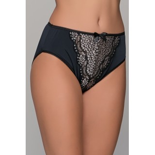 Ψηλόμεσο Σλιπ Λύκρα και Δαντέλα – Μαύρο