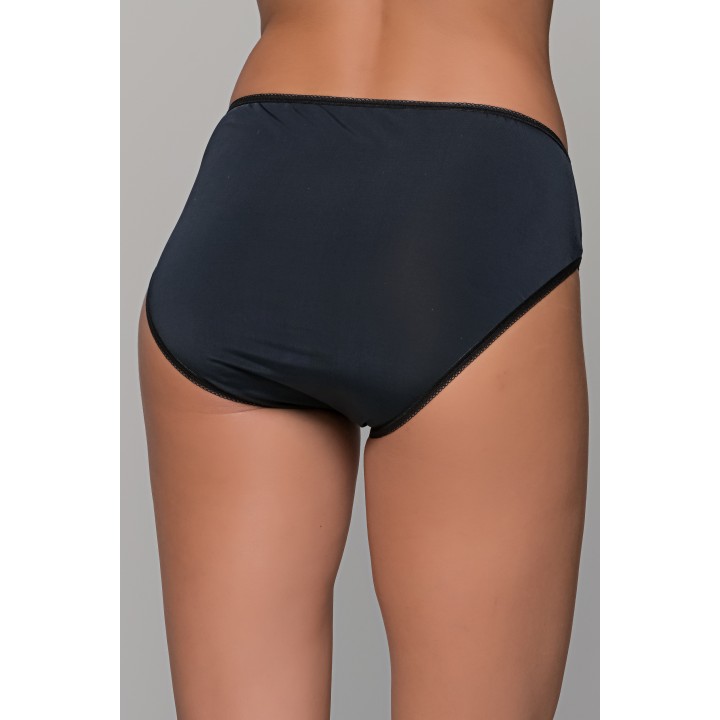 Ψηλόμεσο Σλιπ Λύκρα και Δαντέλα – Μαύρο