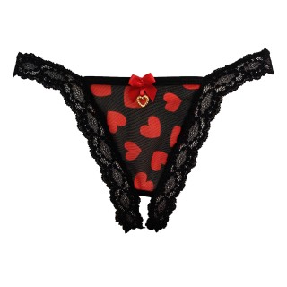 Γυναικείο Ανοιχτό String Τούλι και Δαντέλα