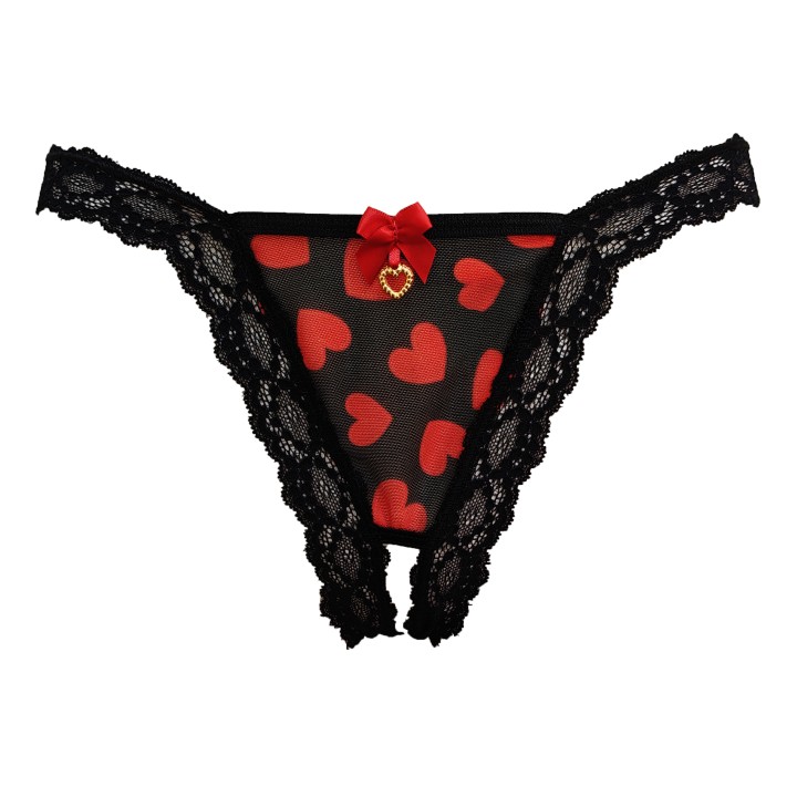 Γυναικείο Ανοιχτό String Τούλι και Δαντέλα