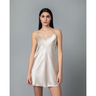 Σατέν Νυχτικό με String – Χρυσαφί