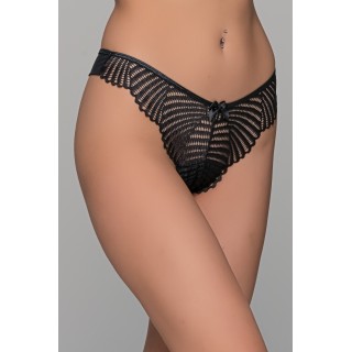 Brazilian Slip με Δαντέλα – Μαύρο