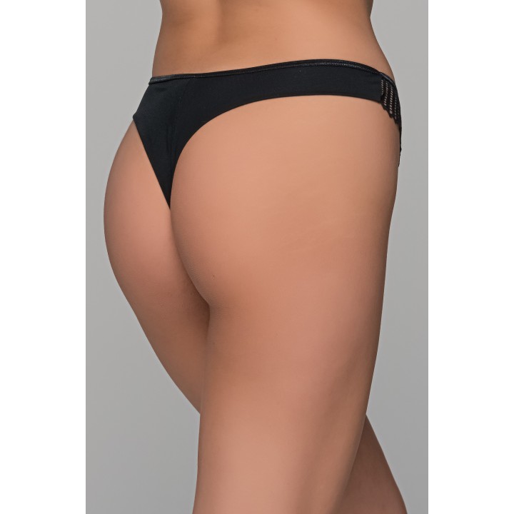 Brazilian Slip με Δαντέλα – Μαύρο