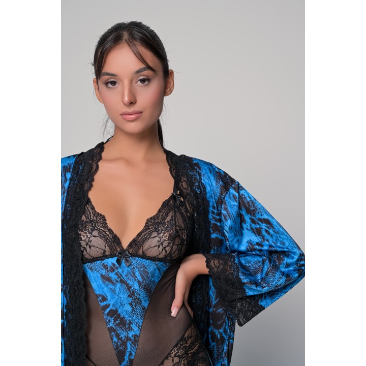 Brazil Κορμάκι με Ζαρτιέρες - Μπλε-μαύρο